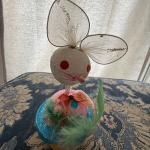 Whimsical EASTER Bunny 50+ year old JELLY BEANS holder!